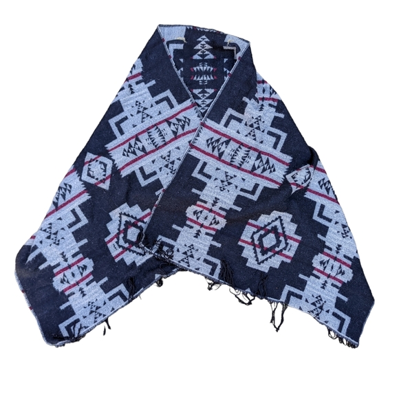 Aztec Style Falsa Blanket Scarf XL Long Scarf Shawl One Size Women's Accessory - Picture 2 of 10
